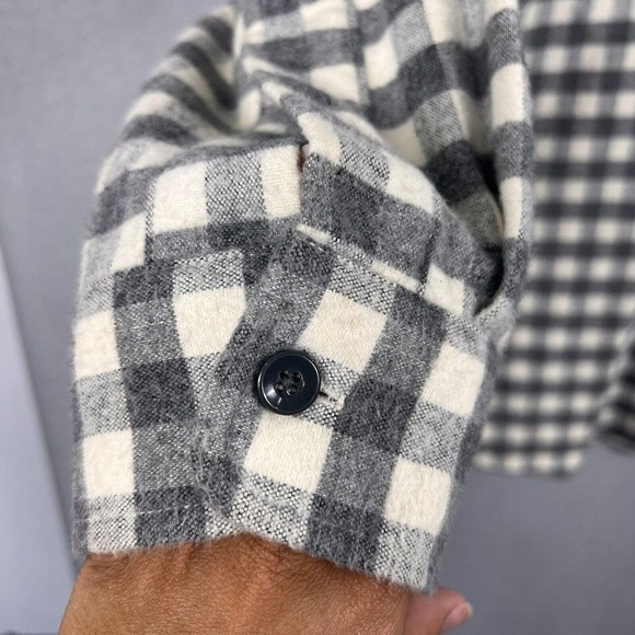Vintage LL Bean Chamois Cloth Shirt Mens 16.5 Tall Plaid Button Up Long Sleeve - Picture 6 of 14